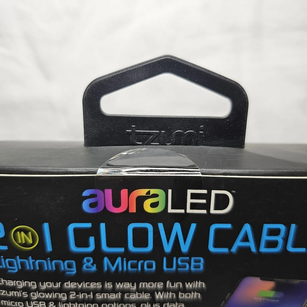 New Tzumi Aura LED 2-in-1 Glow Cable